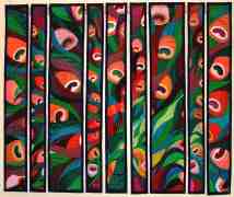 Midnight Peacock Revisited 2 - 135 x 112 cm.
