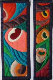 Peacock Feathers - 15 x 40 and 10 x 40 cm.