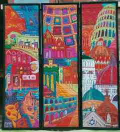 Italy - A tale of Three Cities - Each Panel: 53 x 142 cm.